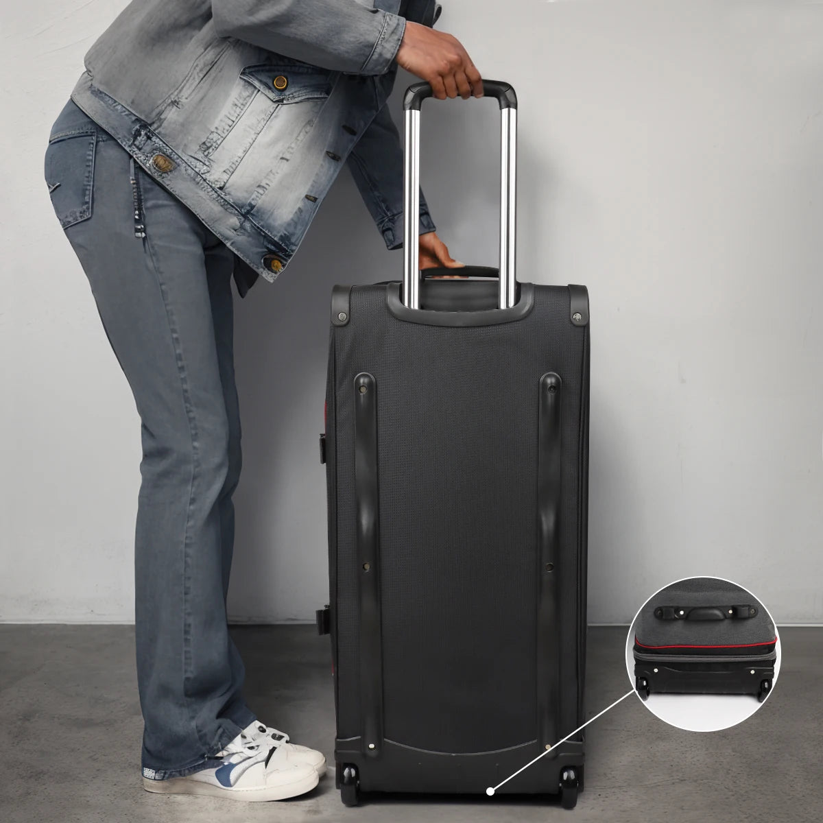 Rolling Duffel Bag With Wheels Travel Luggage Handle