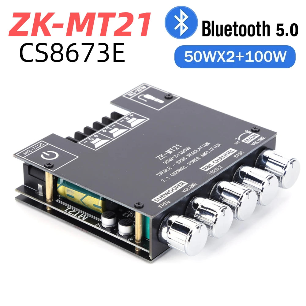 ZK MT21 Digital Power Amplifier Board 2x50W 100W Audio Module