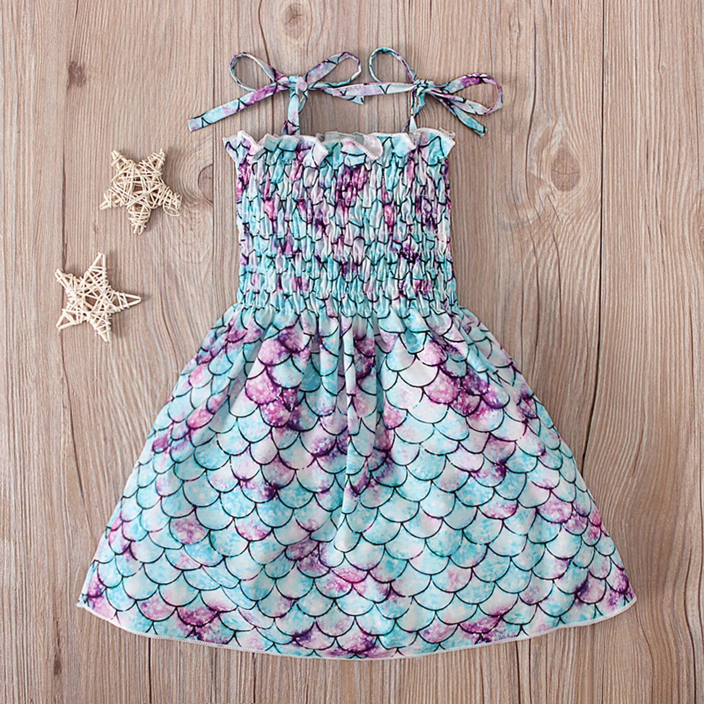 Children Girl Dress Summer Elegant Sling Princess Dresses Flower Print Kids Beach Sundress