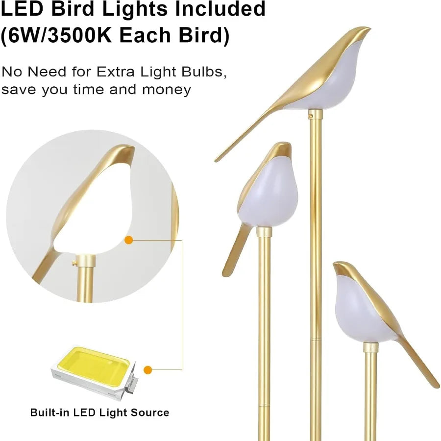 Modern Floor Lamp With Shelves Mid Century Standing Lamp