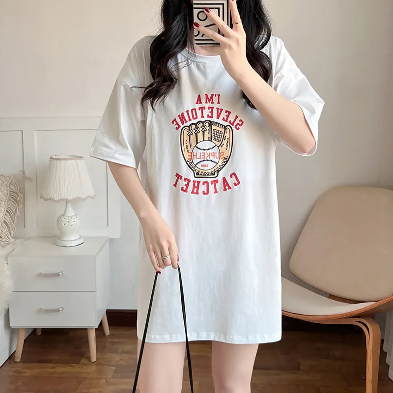 Maternity Dress Breastfeeding Summer For Women Cotton Pregnant Nursing Dresses Loose Casual