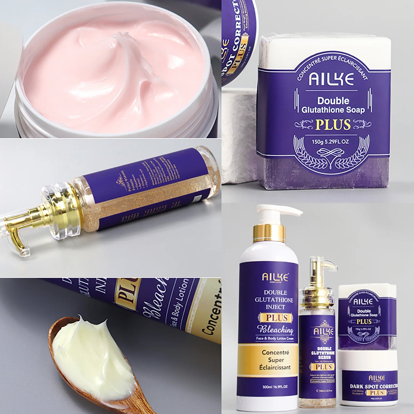 AILKE Glutathione Bleaching Cream, Advanced Lightening Lotion, Glowing Cream For Inner Thighs,