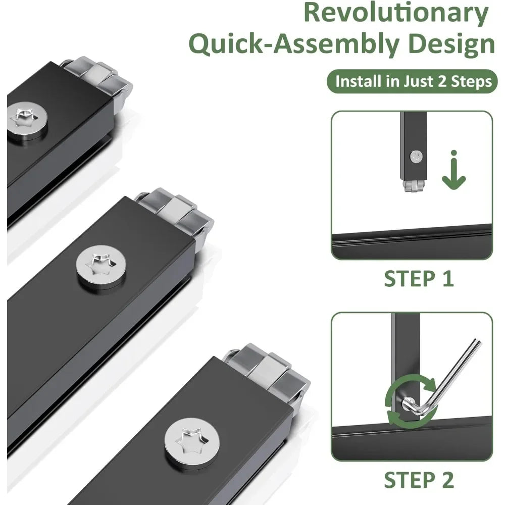 4x6 FT Greenhouse for Outdoors, Polycarbonate Greenhouse with Quick Setup