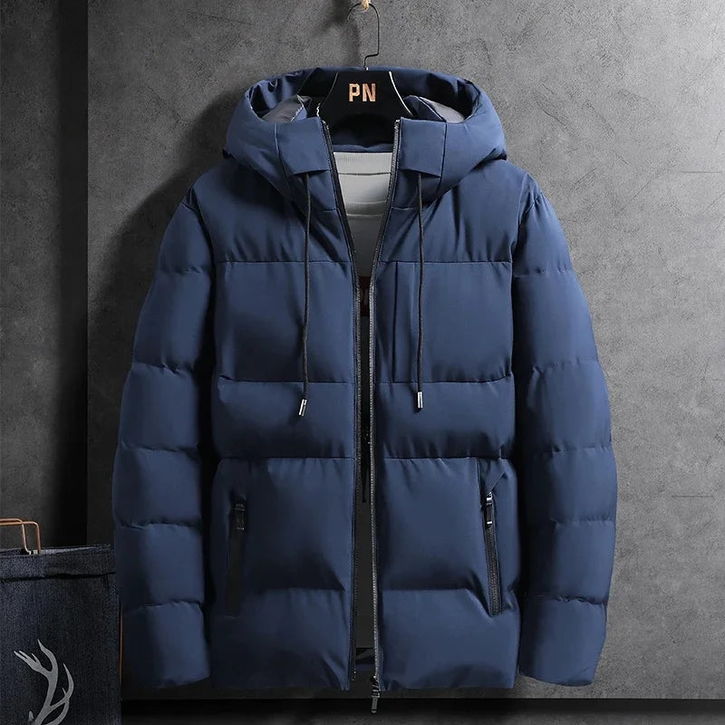 Thickened Hooded Men's Cotton Jacket Winter Outerwear Warm Brand New 2025