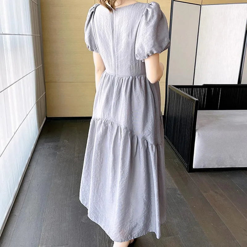 Maternity Dresses Summer Fashion A-line Loose Short Sleeve Skirt Pregnant Women Clothing