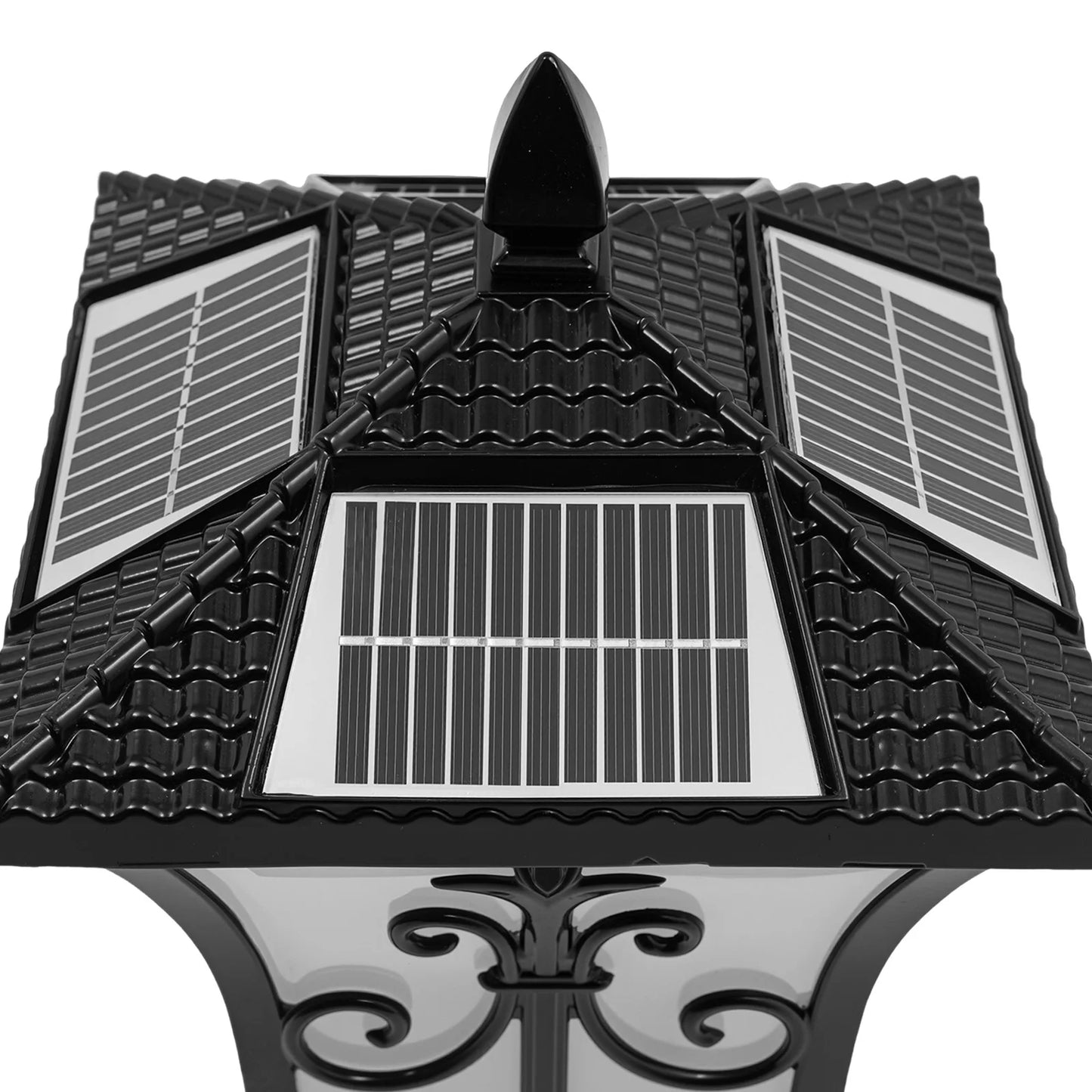 85-265V Outdoor Solar Post Light, Solar Powered Electric Supply Pillar Light, Remote Control