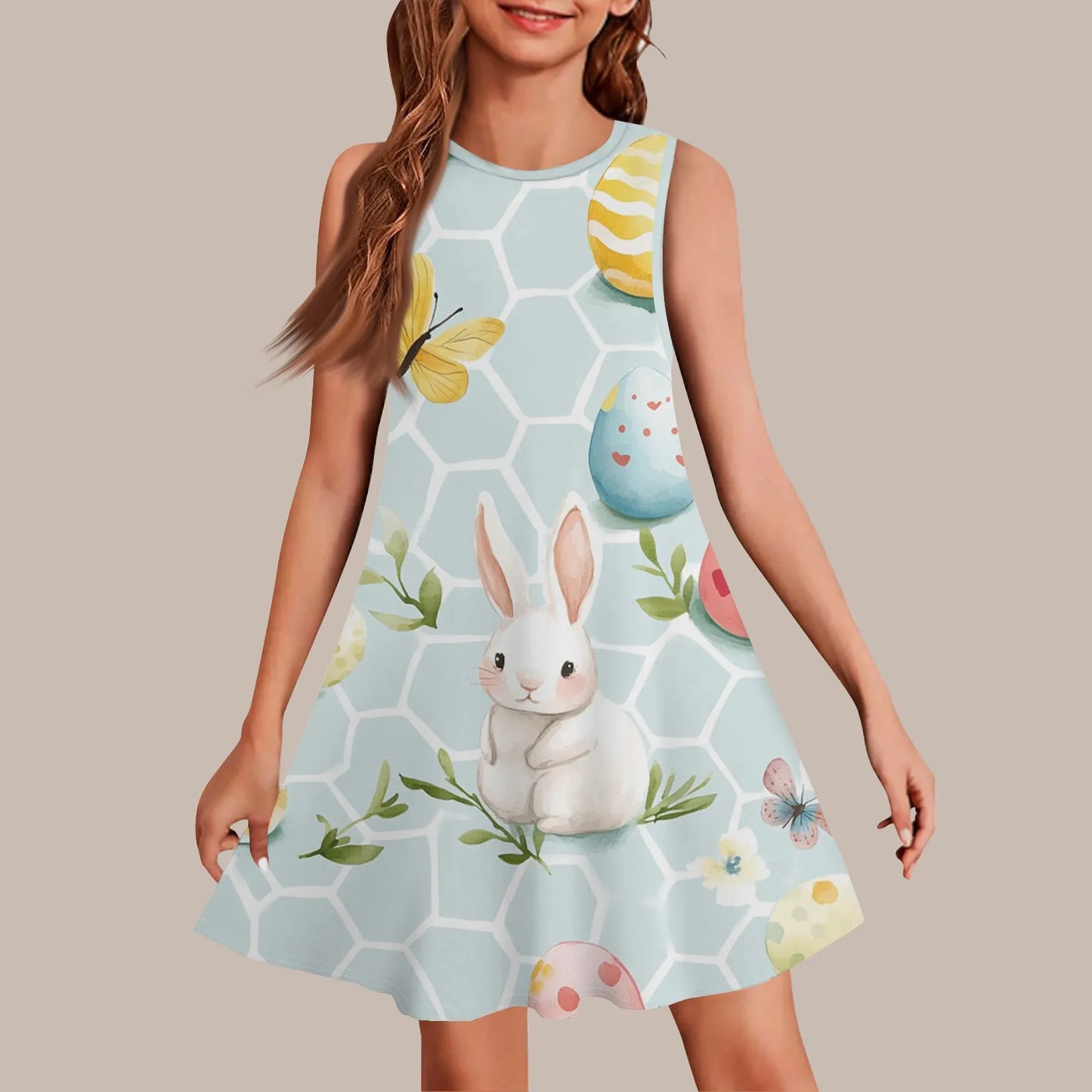 2025 Summer Girls Gift Short Sleeve Dress Original Cute Stitch Kids Skirt