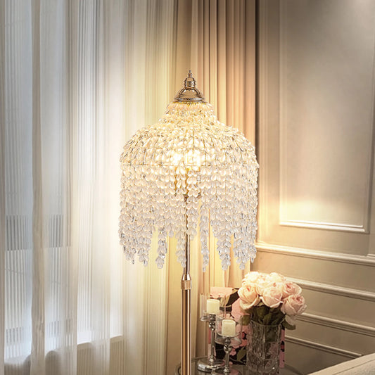 L011009 Crystal Pendant Floor Lamp American Retro Style