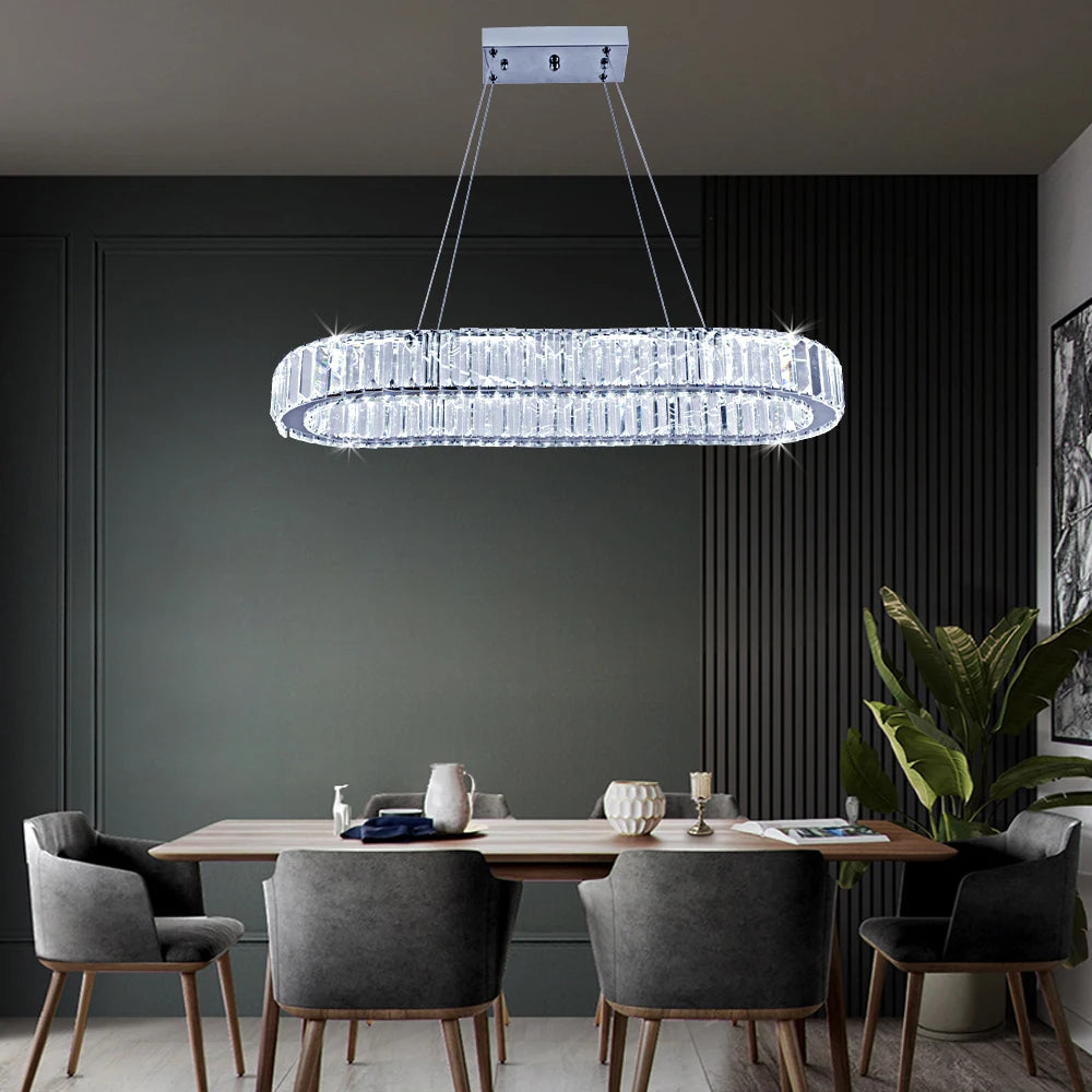Led Oval Pendant Light For Kitchen Island Chandelier