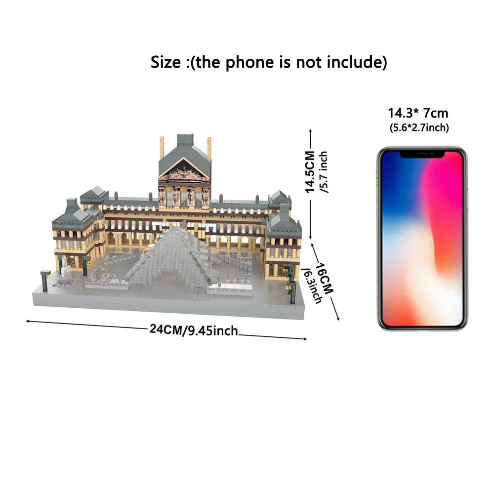 KNEW BUILT Paris Notre Dame Cathedral Micro Building Blocks Set