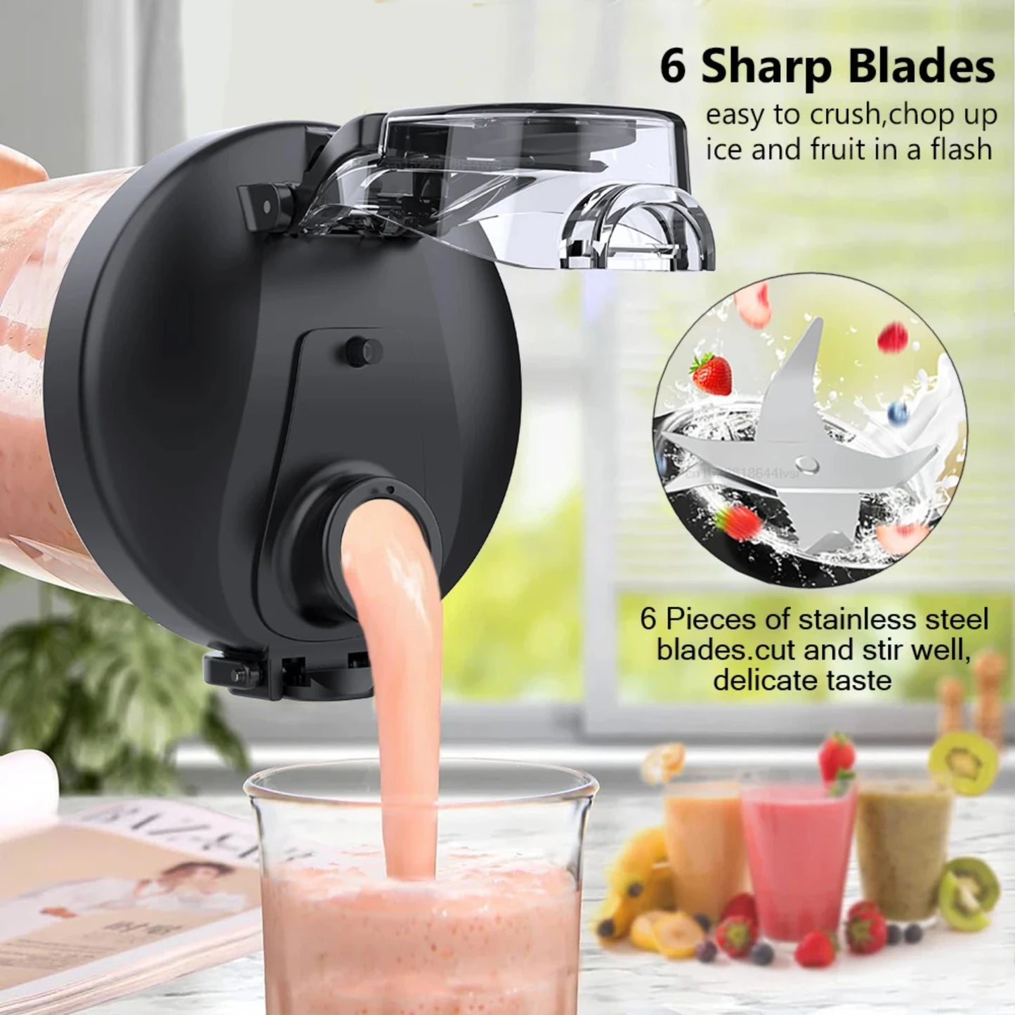 Convenient, compact, and portable rechargeable mini blender