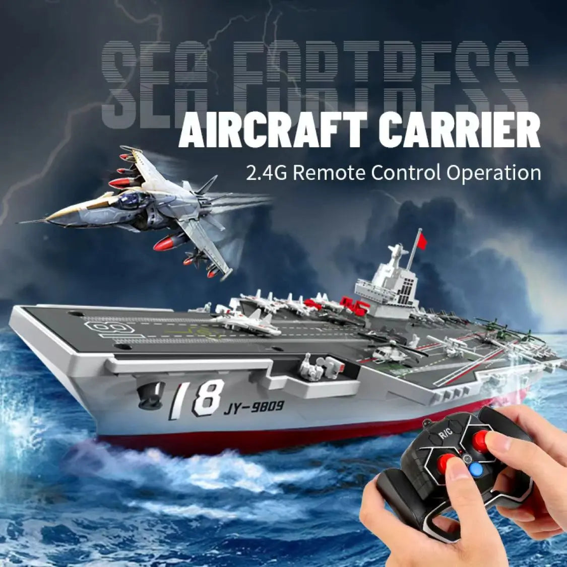 JJRC RC Ship Fujian Aircraft Carrier Model Remote Control Ready