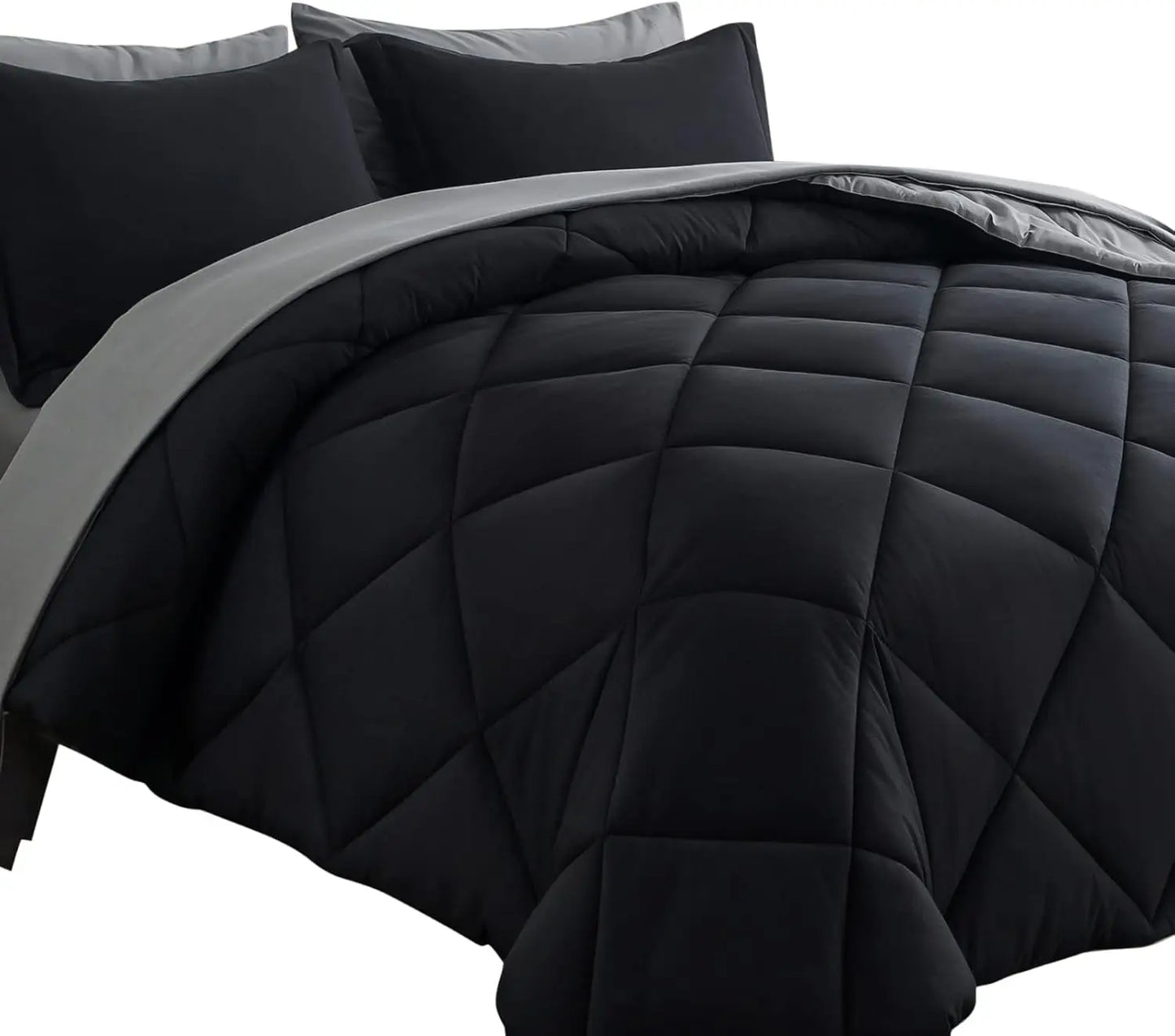 Comforter Sets 7pcs All Season Solid Down Bedding Sets with Comforter,