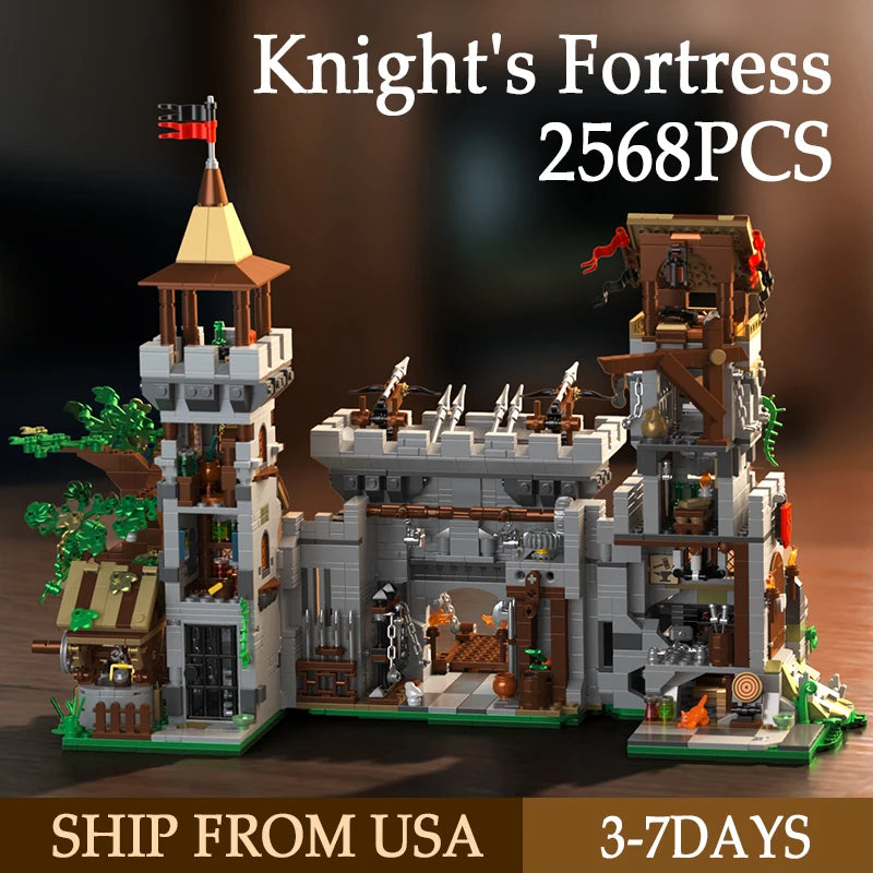 Medieval Knight Fortress Building Blocks Set 2568 Pieces
