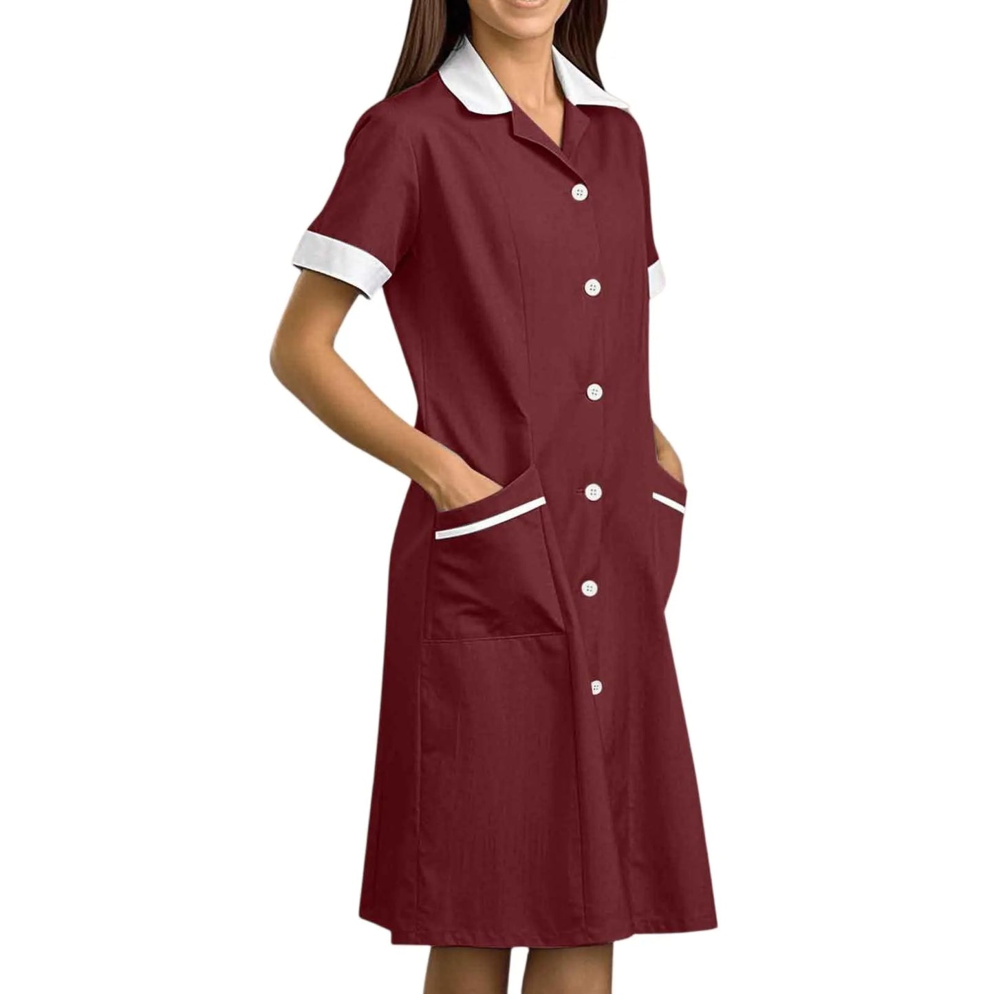 Women's Fashion Nurse , Pharmacy, Doctor Work Uniform Long and Short Sleeve