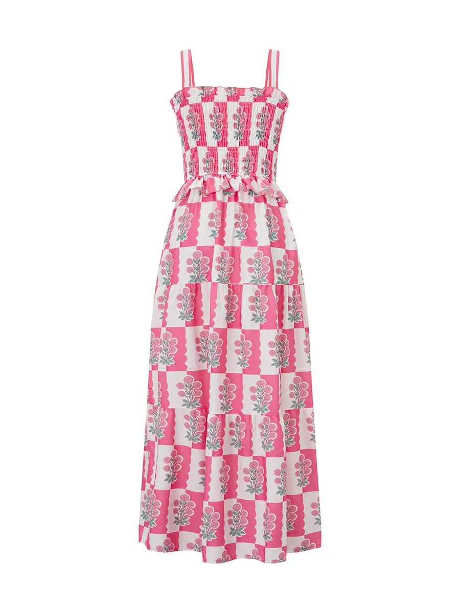 Elegant Lace V-Neck Maxi Dress Sleeveless A-Line Evening Gown