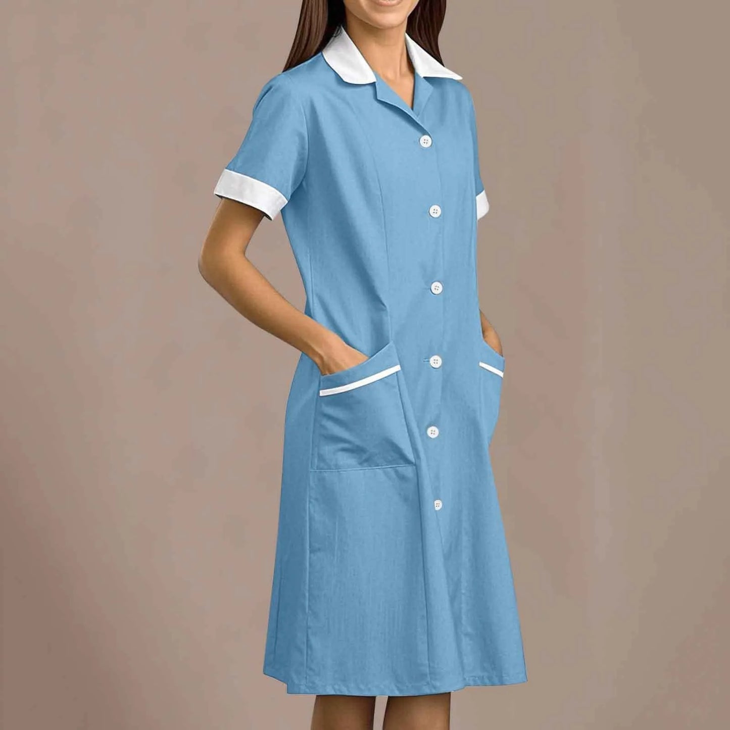 Women's Fashion Nurse , Pharmacy, Doctor Work Uniform Long and Short Sleeve
