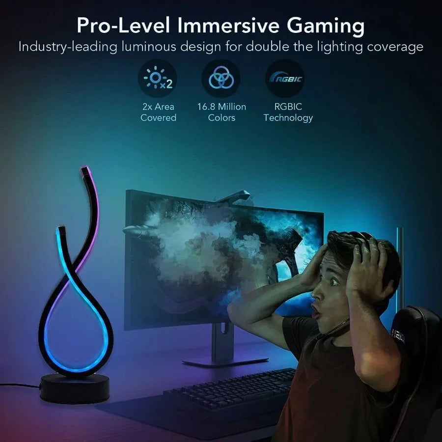 Creative Spiral LED Night Light RGB Table Lamp For Living Room And Bedside Decor