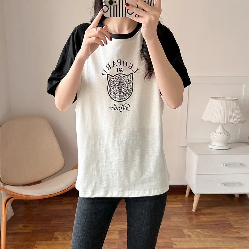 Maternity Cotton Nursing Clothes Loose Nursing Tops Postpartum Mommy Breast Feeding