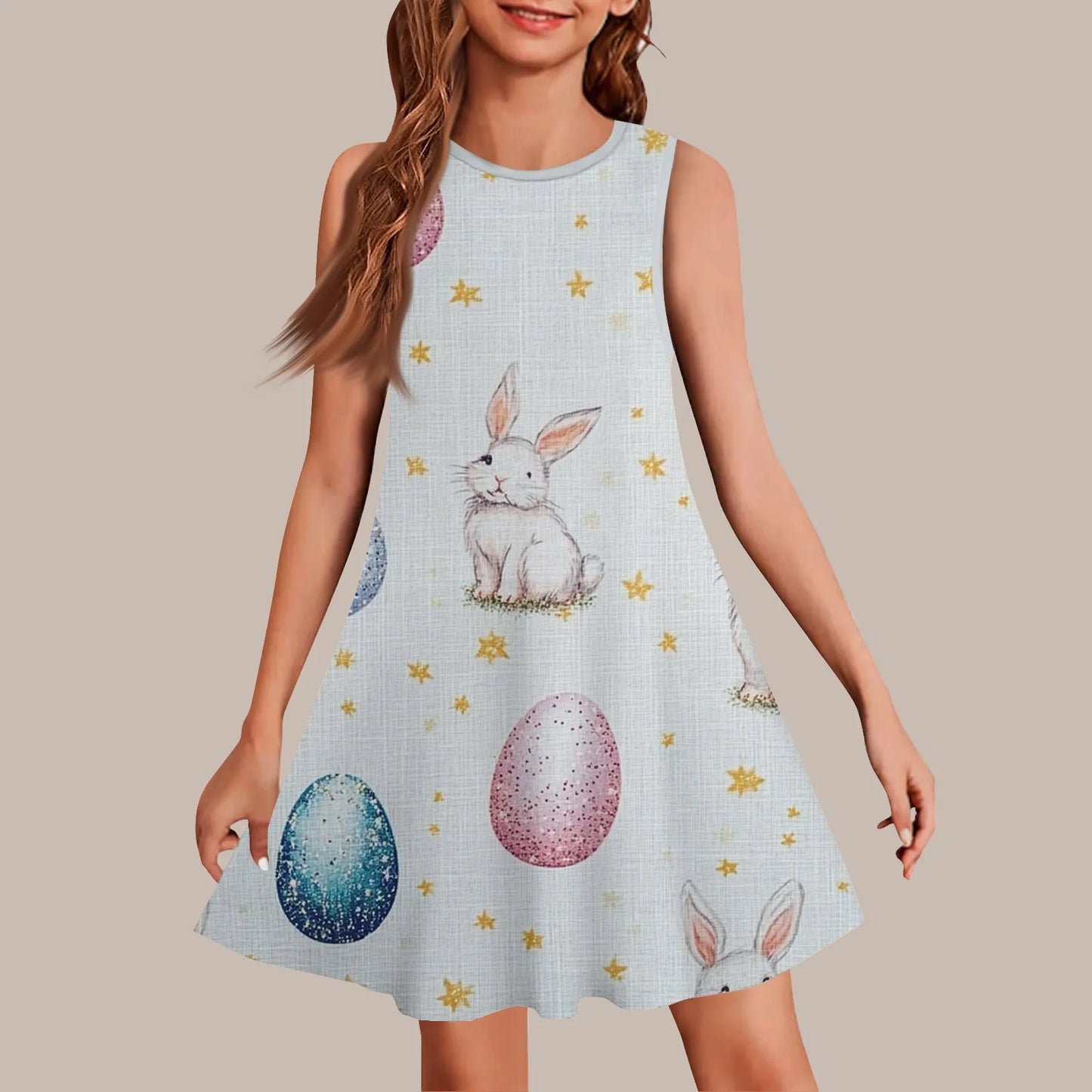 2025 Summer Girls Gift Short Sleeve Dress Original Cute Stitch Kids Skirt
