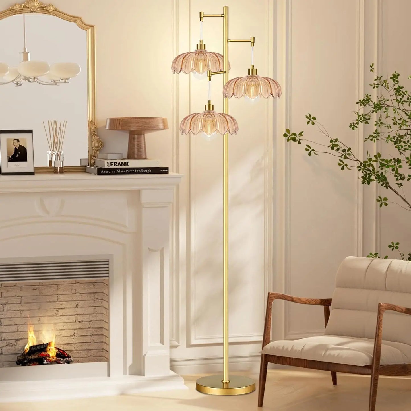 Modern Floor Lamp Tree Design 3 Lights for Living Room