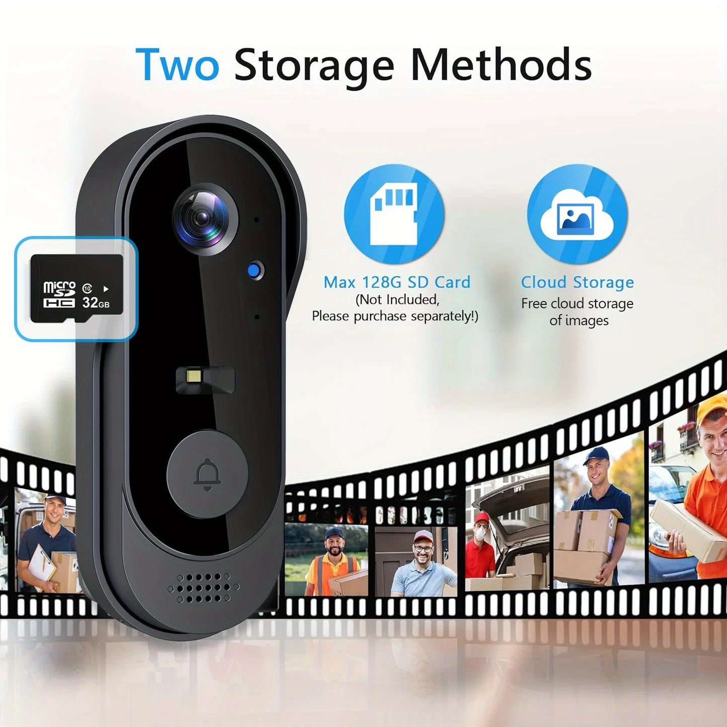 Tuya WiFi Smart Video Doorbell 180° View HD Night Vision