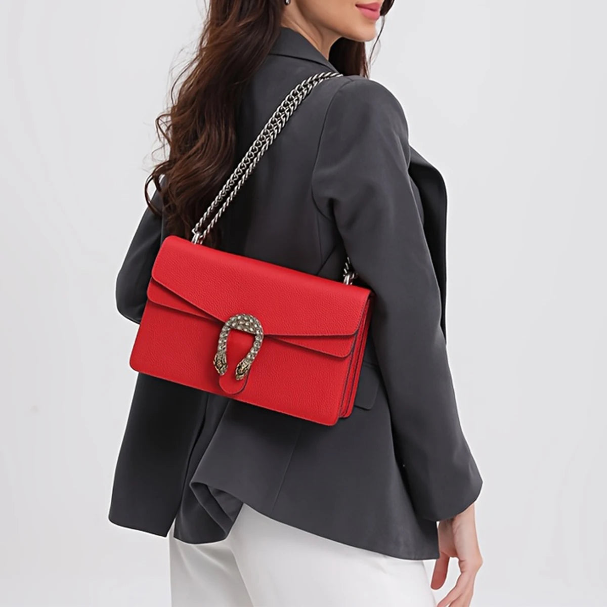 luxury brand design crossbody bags for women genuine leather chains shoulder bag high
