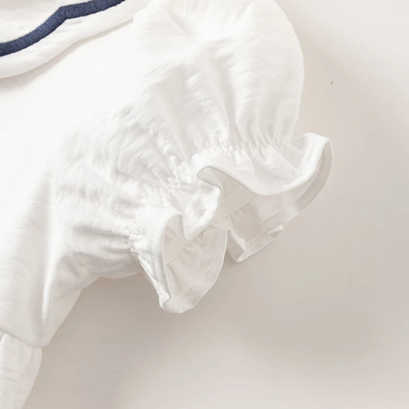 Dave Bella Children Birthday Party Dress for Girls Summer Short Sleeve