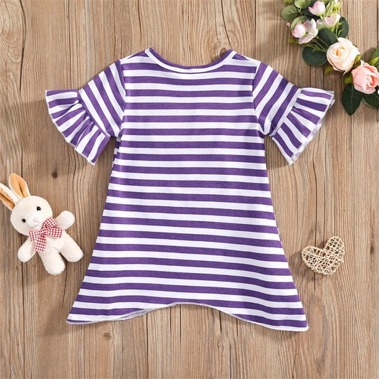 Girls Floral Print Sleeveless A-Line Dress Sweetheart Neckline Knee-Length