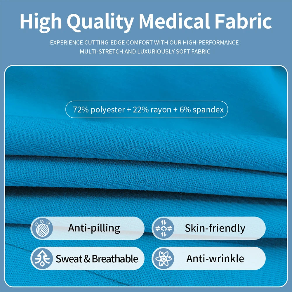 New Nurse Uniforms Women Men Casual Jogger Pants Set Pharmacy, Medical Doctor Nursing Uniform  Suit