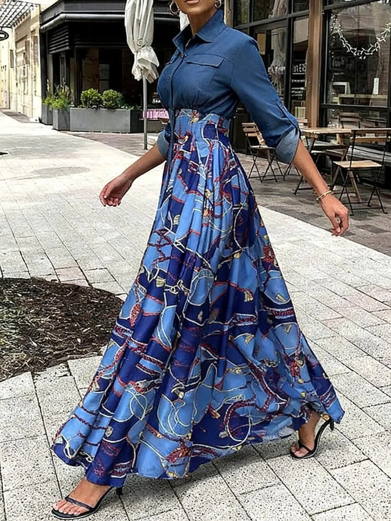 Plus Size, Spring And Autumn Long-sleeved Shirt Dress, Bridesmaid Dress,