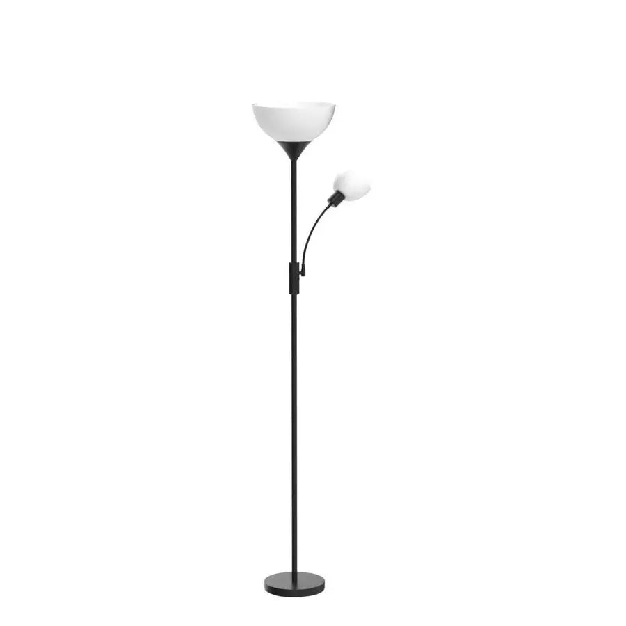 Elegant Torchiere Floor Lamp With Adjustable Reading Lamp