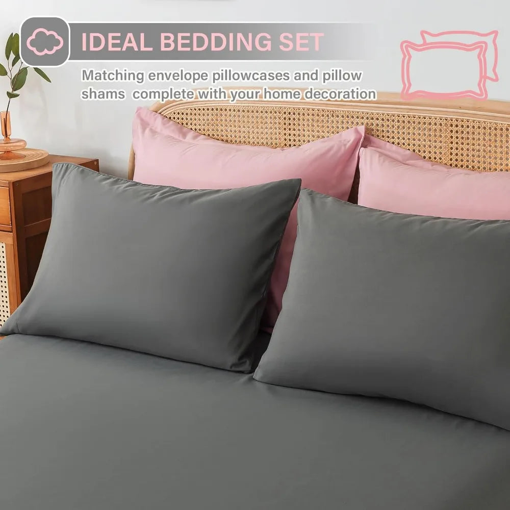 Comforter Sets 7pcs All Season Solid Down Bedding Sets with Comforter,