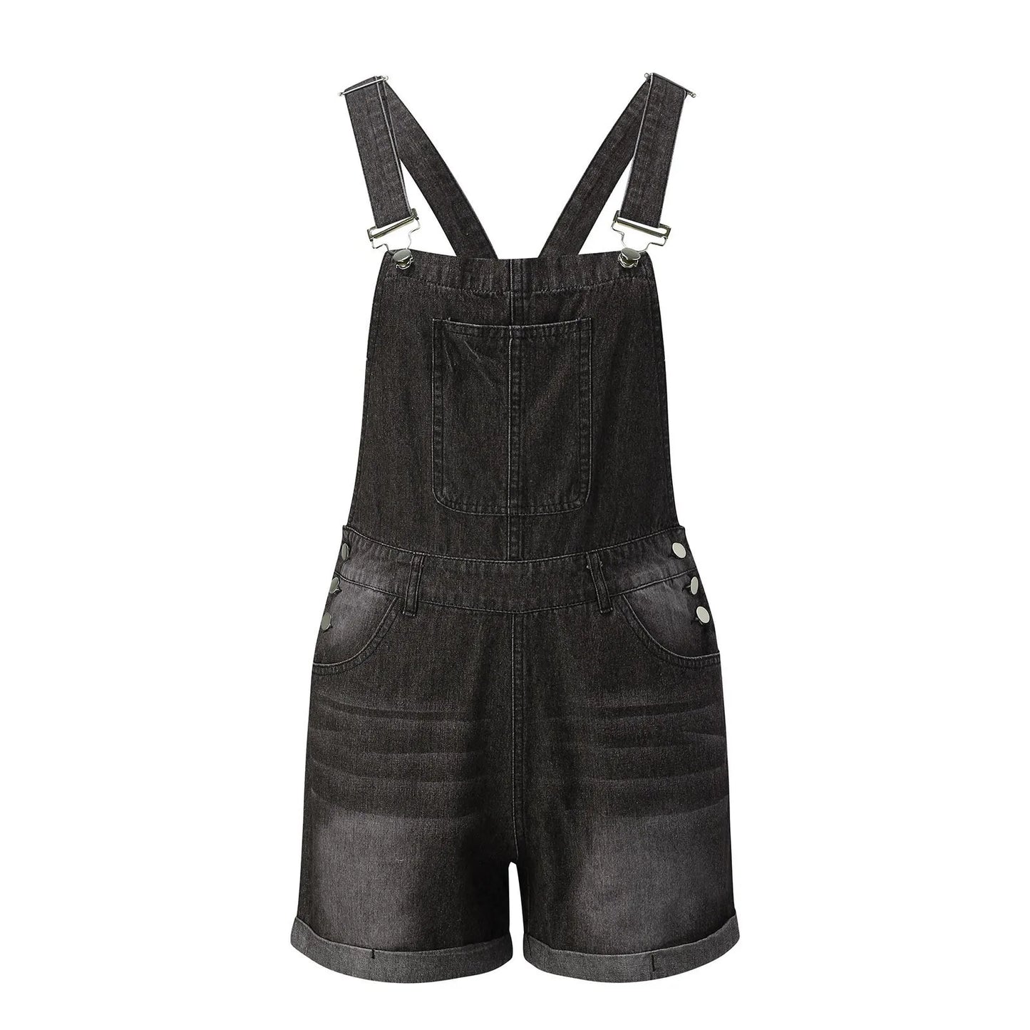 Denim Shorts Women's Bib Overalls Fashion Y2k Vintage Straight Jeans Rompers