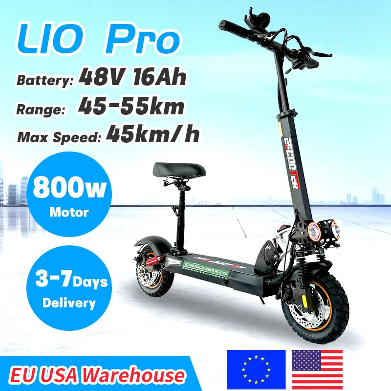 EU USA Warehouse Adult Electric Scooter 48v 13ah 16Ah Escooter Kick