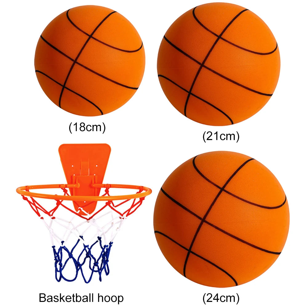 18/21/24CM Kids Bouncing Mute Basketball Squeezable Mute Bouncing