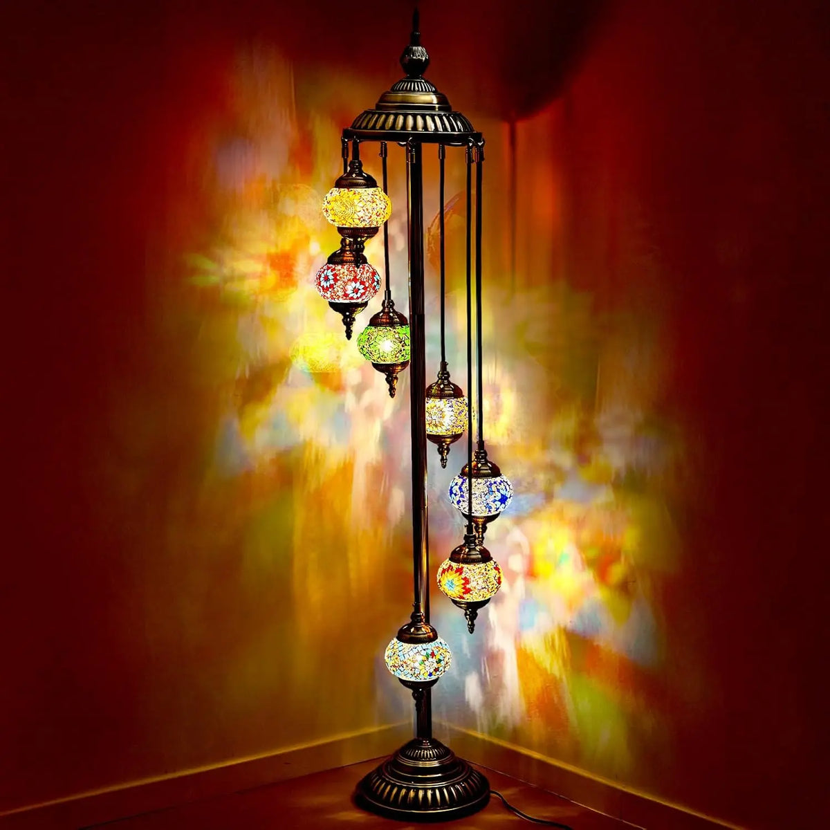 Turkish Lamp Moroccan Floor Lamp Handmade Globe Living Room Lighting