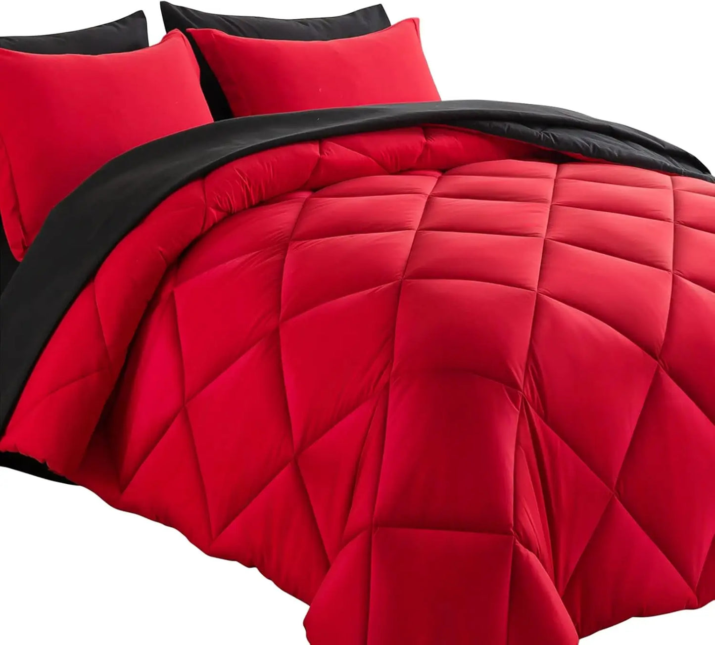 Comforter Sets 7pcs All Season Solid Down Bedding Sets with Comforter,