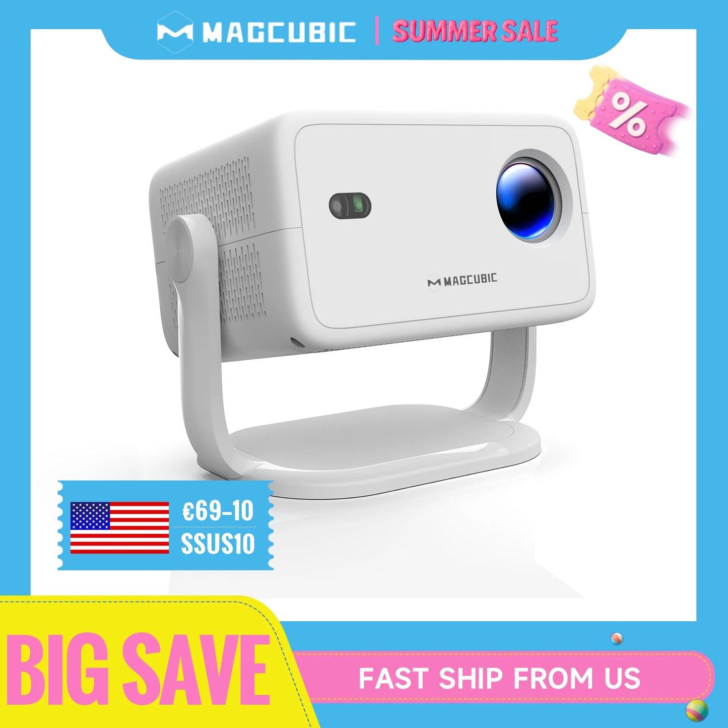 Magcubic 650ANSI L018 Projector With Auto Focus And Android
