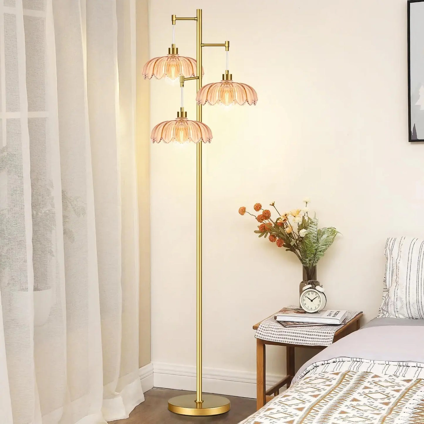Modern Floor Lamp Tree Design 3 Lights for Living Room