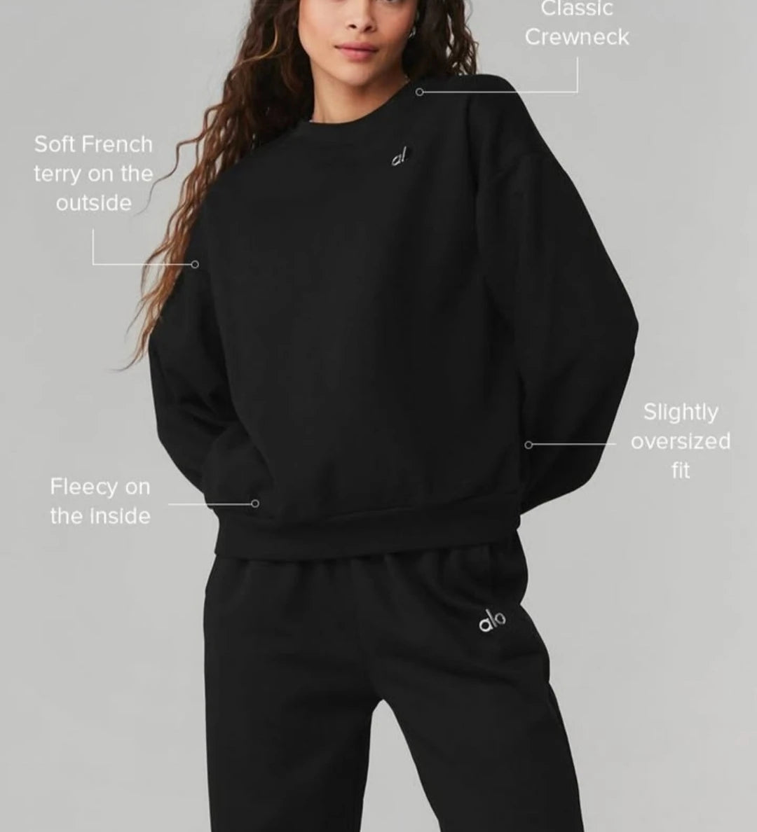 Long-sleeved Pullover Women Black Sports O-neck Korean Oversized Hoodie Tops