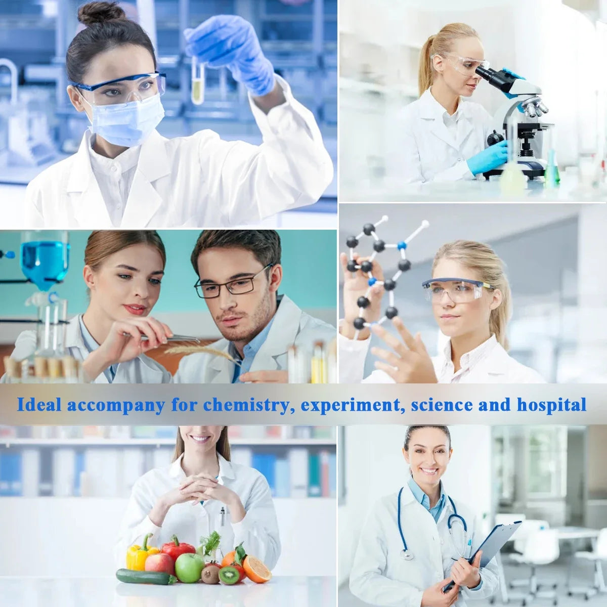 White Medical Lab Coats Nurse  Long Sleeve Laboratory Science Student Doctor Coat