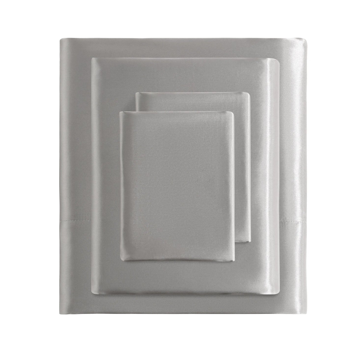 Ntbay 3 Pieces Silky Satin Cooling Bed Sheet Set, Ultra Soft and Cozy Bedding Cover Set,