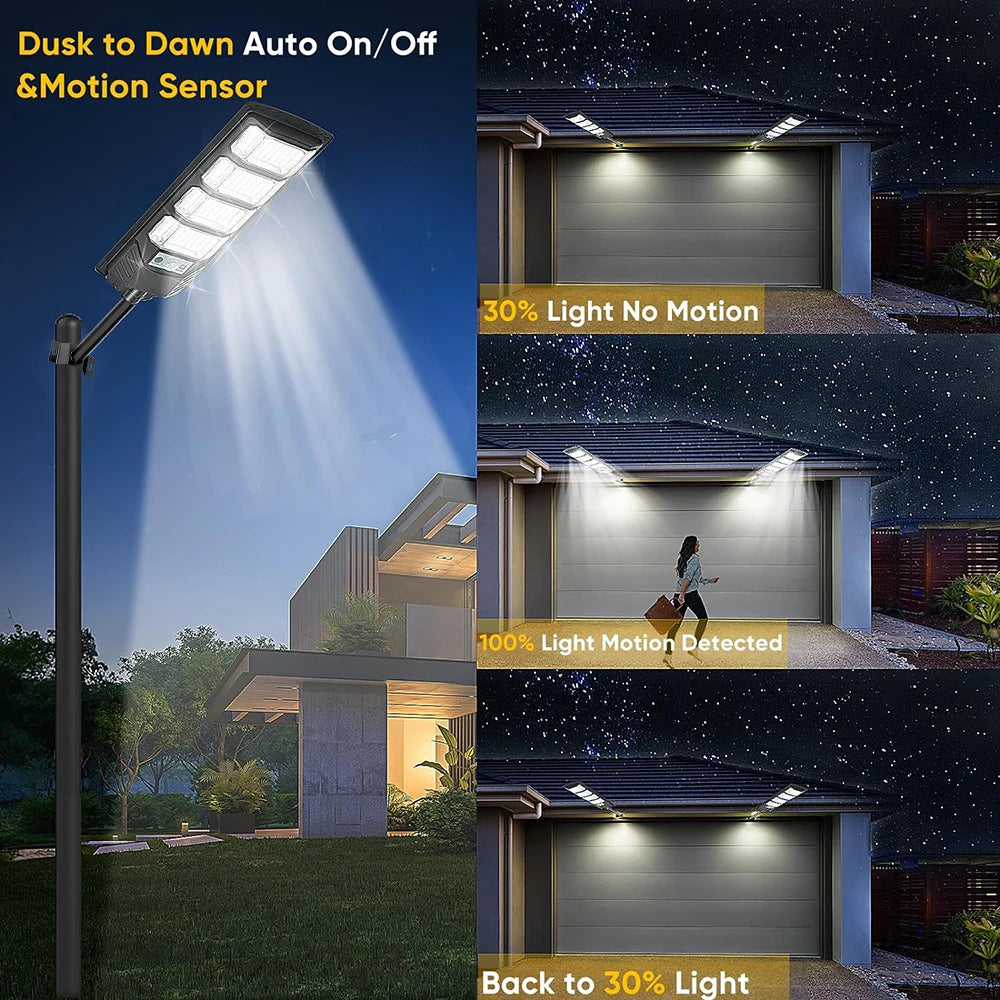 Outdoor Solar Street Light 80000LM LED With Motion Sensor