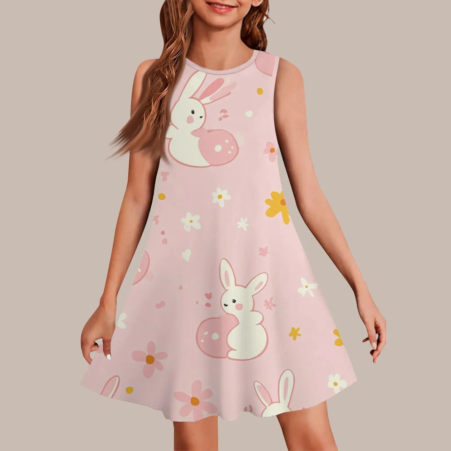 2025 Summer Girls Gift Short Sleeve Dress Original Cute Stitch Kids Skirt