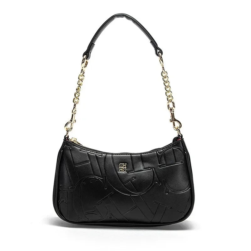 Large Capacity Bent Moon Bag Women's Handbag Fashion Partition Durable Simple Shoulder Bag
