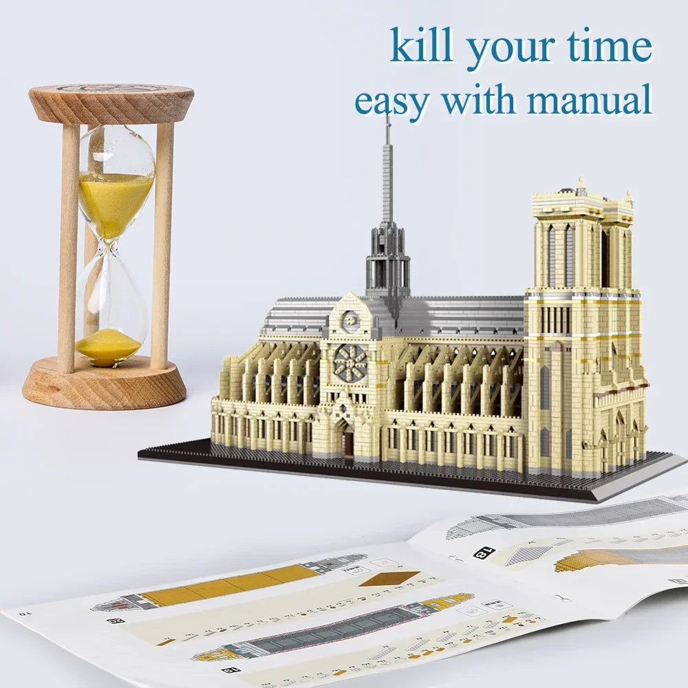 KNEW BUILT Paris Notre Dame Cathedral Micro Building Blocks Set