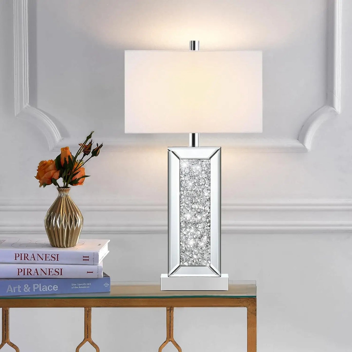 Touch Control Table Lamp With USB C And USB A Ports Three Way Dimmable