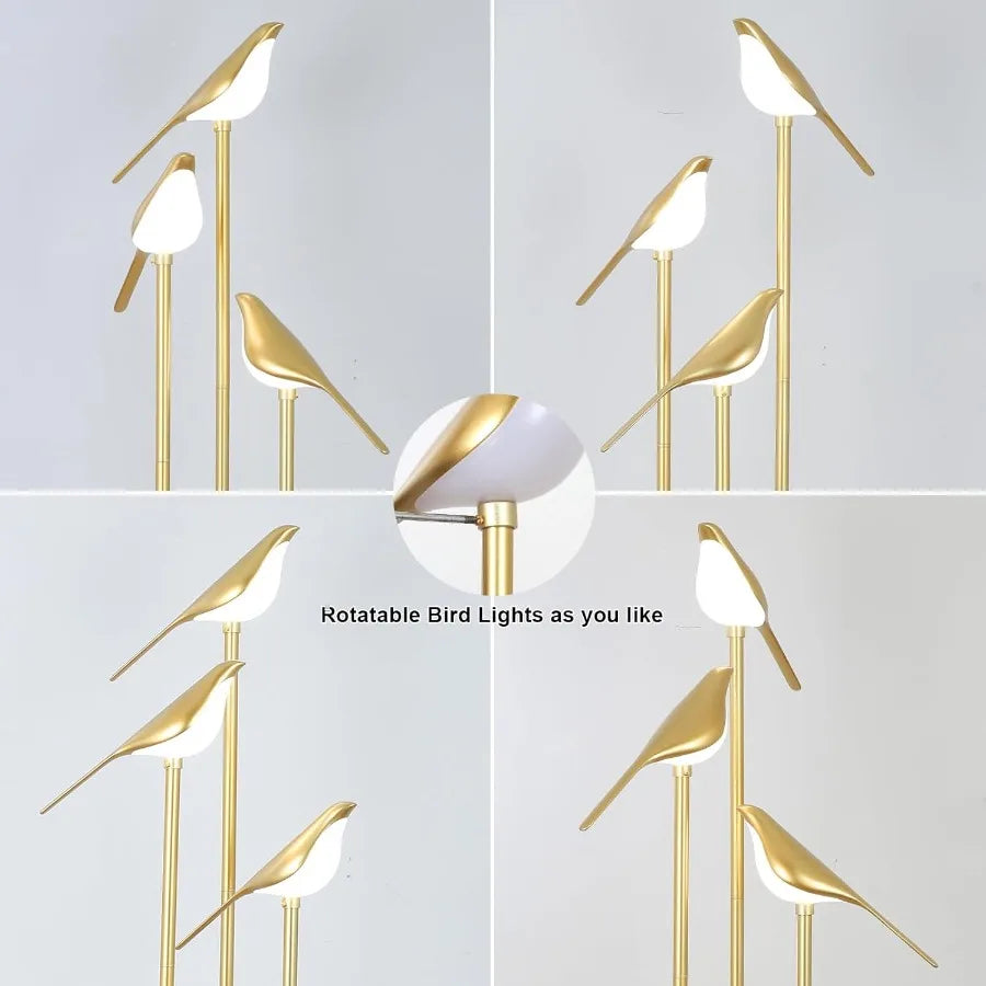 Modern Floor Lamp With Shelves Mid Century Standing Lamp