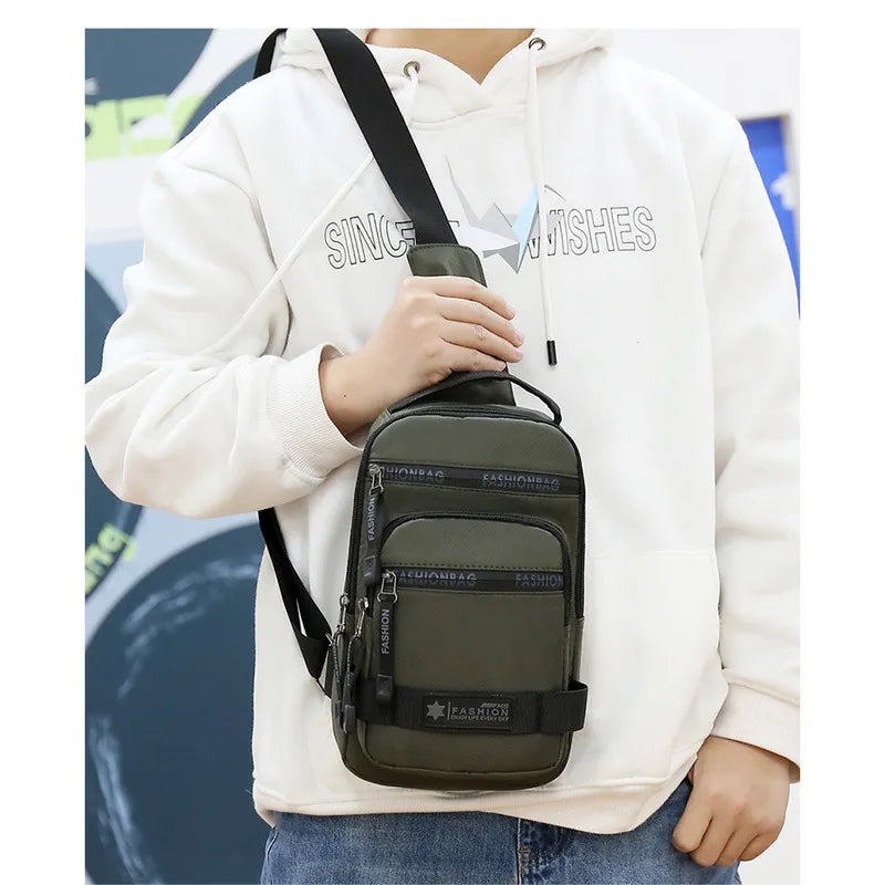 Chest Bag For Men New Large Capacity Shoulder Korean Version Travel Lightweight